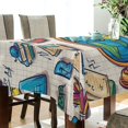 thumbnail image 5 of Yayeee Tablecloths 54" x 54" Rectangle Wrinkle Resistant Party Table Cover, Beige School, 5 of 8