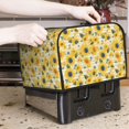 thumbnail image 6 of KLL Blue Floral Sunflower Print 4 Slice Toaster Dust Covers Kitchen Small Appliance Cover with 2 Pockets,Can hold Jam Spreader Knife & Toaster Tongs (12.4 x 10.6 x 8.2), 6 of 6