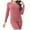 Brick Red, variant on ibiyuan Thermal Sets For Women Beige Women's Warm 2 Piece Winter Fashionable Breathable Base Underwear Set,Pink