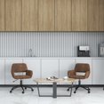 thumbnail image 2 of Homy Casa Chaise de Réception à Hauteur Réglable - Fauteuil Pivotant Rembourré Moderne pour Affaires, Suède Brun, 2 of 6