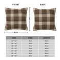 thumbnail image 4 of YFYANG Square Decorative Throw Pillow Case (Without Pillow Insert), Brown Abstract Plaid Stripe Bedroom Sofa Car Cushion Cover, 26"x26", 4 of 9