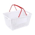 thumbnail image 2 of simhoa Panier d'Achats Panier d'Épicerie Ergonomique Polyvalent Robuste Paniers de Rangement avec Poignée pour Jouets Fruits Cosmétiques Garde-Robe Garage Rouge, 2 of 8