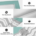 thumbnail image 5 of Grey Chevron Outdoor Rug 4x6 Ft, Non Slip Washable Area Rug, Geometric Turquoise Print Wavy Striped White Patio Rugs Carpet Runner, Large Floor Mat for Indoor/Outdoor Deck Porch Camping, 5 of 8
