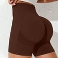 thumbnail image 2 of Womens Yoga Shorts High Waist Breathable Workout Yoga Gym Seamless Cycling Shorts Yoga Dress Pants Women Coffee L, 2 of 4