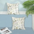 thumbnail image 5 of Spring Floral Pillow Covers 20x20 Set of 2 Sage Green Herb Wildflower Botanical Plant Throw Pillow Cover Spring Decor Pillowcase Vintage Farmhouse Linen Cushion Cover for Home Sofa Outdoor, 5 of 6