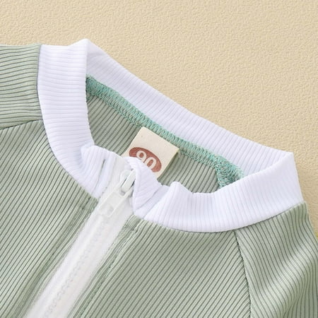 

Gubotare Summer Toddler Girls Long Sleeve Solid Color Ruffles 1 Piece Swimwear Beach Onesie Bathing Suits for Girls Bikinis Green 3-4 Years
