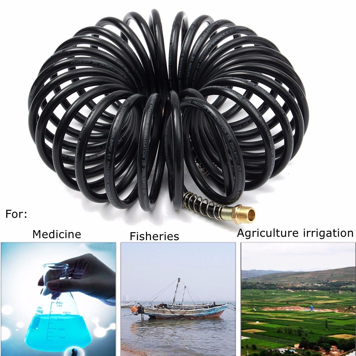 1500 PSI Polyurethane air intake hoses Air Compressor Recoil Air Hose