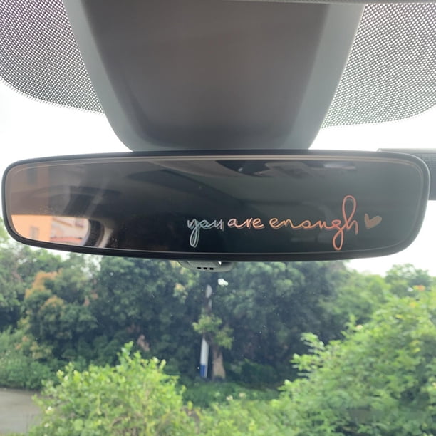 Calcomanías para Espejo Retrovisor, Pegatinas Inspiradoras de Autoafirmación para Coche, Vinilo Extraíble para Espejo Retrovisor, Portátil, Funda de Teléfono, Frases Motivacionales para Mujeres, 4 Pu
