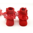 thumbnail image 7 of 3 Pairs Baby Girl Lovely Lace Ruffle Frilly Cotton Ankle Socks Newborn Warm Floor Socks 0-6M, 7 of 7