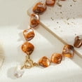 thumbnail image 2 of NICKSUN Boho Chunky Shell Necklace for Women Baroque Imitation Pearl Pendant Necklaces Irregular Shell Beaded Choker Necklace Trendy Vacation Jewelry, 2 of 8