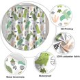 thumbnail image 5 of Baby Dinosaur Shower Curtains Funny Green Dino Print Pattern Tropical Wild Animals for Neutral Child Bathroom Decor Waterproof Polyester Fabric 72x72 Inch Shower Curtains Sets with Hooks, 5 of 6