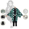 thumbnail image 1 of Anime Demon Slayer: Kimetsu No Yaiba Tanjirou Kamado Nezuko Cosplay niños Kimono uniforme Cosplay disfraz peluca Setskids 130cm y Demon Slayer Gao Jinjia LED, 1 of 2