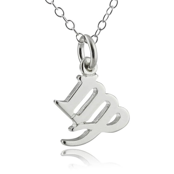Sterling Silver Virgo Charm Necklace, 18" Chain