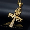 thumbnail image 3 of NEGS 18K Gold Plated Eye of Horus and Scarab Egyptian Ankh Pendant 24‘’ Chain Amulet Stainless Steel Necklace for Men Women, 3 of 7