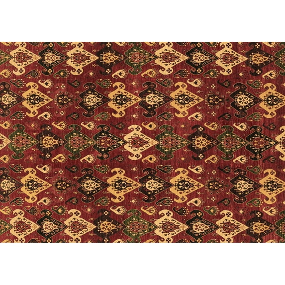 Ahgly Company Indoor Rectangle Abstract Brown Modern Area Rugs, 3' x 5'