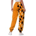 thumbnail image 6 of YDFCWXW Womens Halloween Pajamas Pants Ladies Pumpkins Ghost Pajama Cute Soft Long Bottoms Women Sweatpants Yellow, XL, 6 of 7