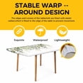 thumbnail image 4 of Sage Green Eucalyptus Leaves Table Cloths for 4 Foot Rectangle Tables, Spring Botanical Floral Patio Waterproof Elastic Fitted Tablecloths, Washable Rectangular Table Cover for Camping, 4 of 8