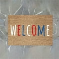 thumbnail image 4 of Mar 4th Of July Door Mat Summer Door Mats Patriotic Memorial Day Decor Fun Alphabet Welcome Doormat Front Doormat with Non-silp Backing Independence Day Rug Coir Floor Mat ,Welcome Mat 16''x24'', 4 of 6