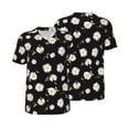 thumbnail image 6 of Rocae Daisies Flowers for Breathable Men's Baseball T-Shirt Fashionable Casual Baseball Jersey, Moisture-wicking Sportswear, 6 of 9