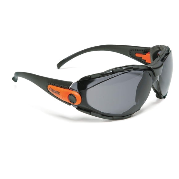 Elvex GG-40G-AF Go-Specs Safety Glasses,with Gray Hard Coated Polycarbonate Lenses & Graphite Frame