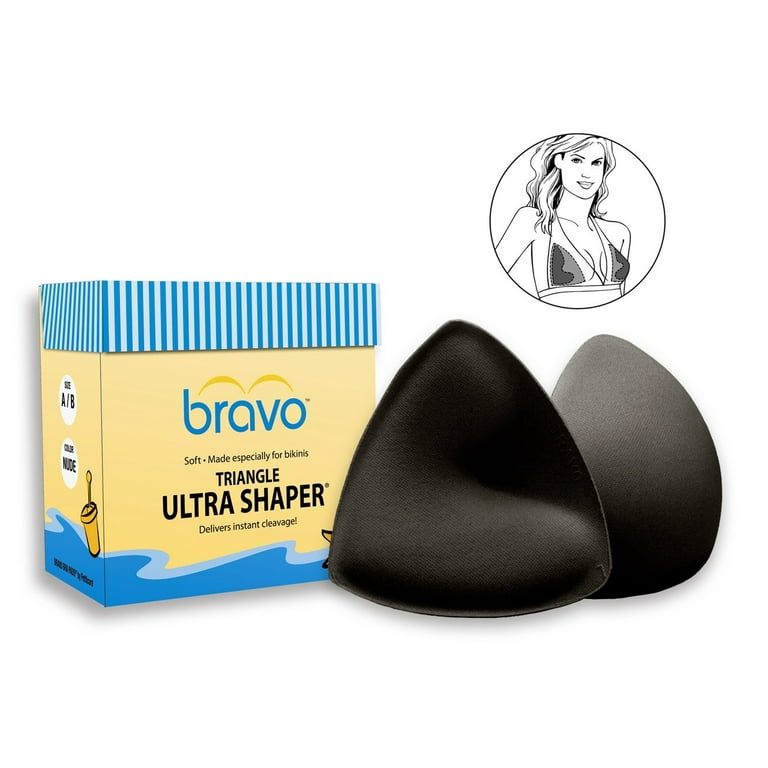 Removable Soft Triangle Bikini Bra Inserts Bravo Triangle Bikini Shaper  Nude - Brand BRAVO