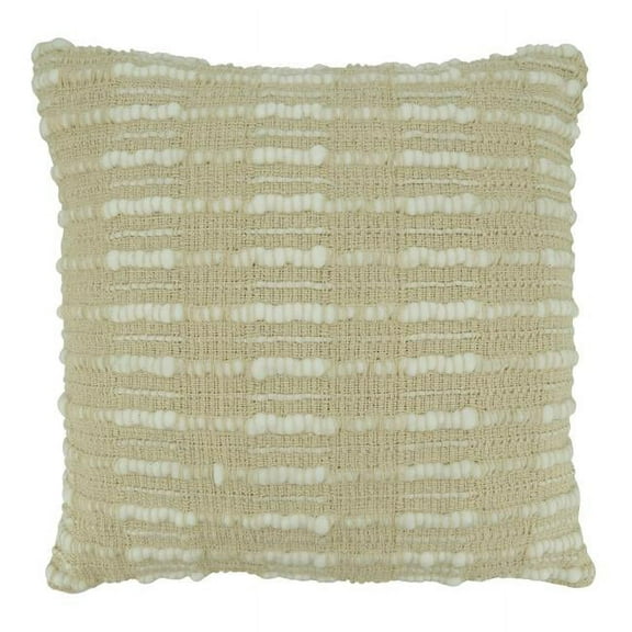 Saro Lifestyle Woven Striped Down Filled Throw Pillow