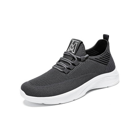 

Colisha Men Running Shoe Mesh Athletic Shoes Lace Up Sneakers Mens Non Slip Trainers Sports Gray 6