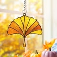 thumbnail image 6 of Yellow Ginkgo Leaf Fall Ornament, 3.14 Inch Polycarbonate Window Wall Hanging Decor with Metal Chain, Indoor Outdoor Seasonal Home Decoration, 6 of 6