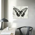 thumbnail image 4 of Nawypu Sketch Wall Art Framed,Canvas Wall Art for Living Room,Sketch Style Black &amp; White Monarch Butterfly,Canvas Wall Art for Living Room Large Size, Bedroom, Bathroom, Office Wall Decor, 4 of 6