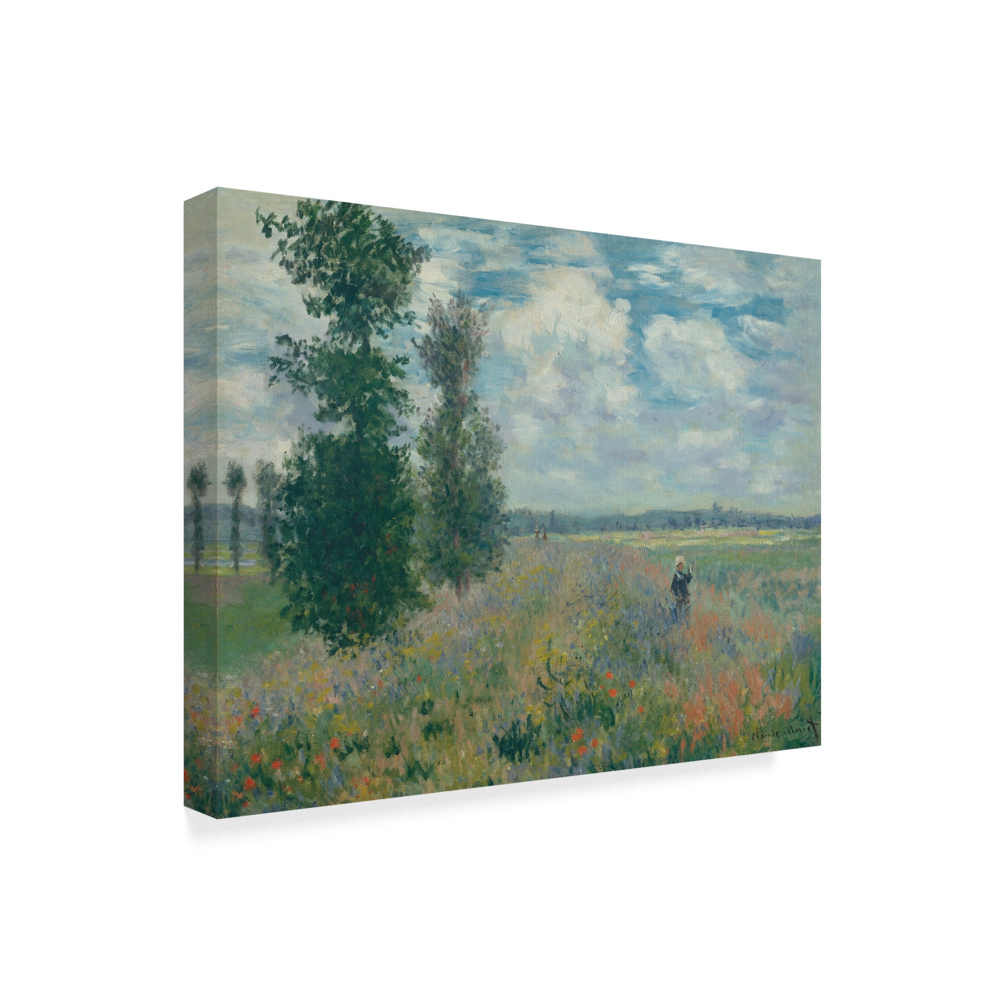 Trademark Fine Art 'Poppy Fields near Argenteuil' Canvas Art by Claude O. Monet