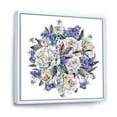 thumbnail image 3 of Designart 'Bouquet Peonies In Blue and White' Traditional Framed Canvas Wall Art Print, 3 of 5
