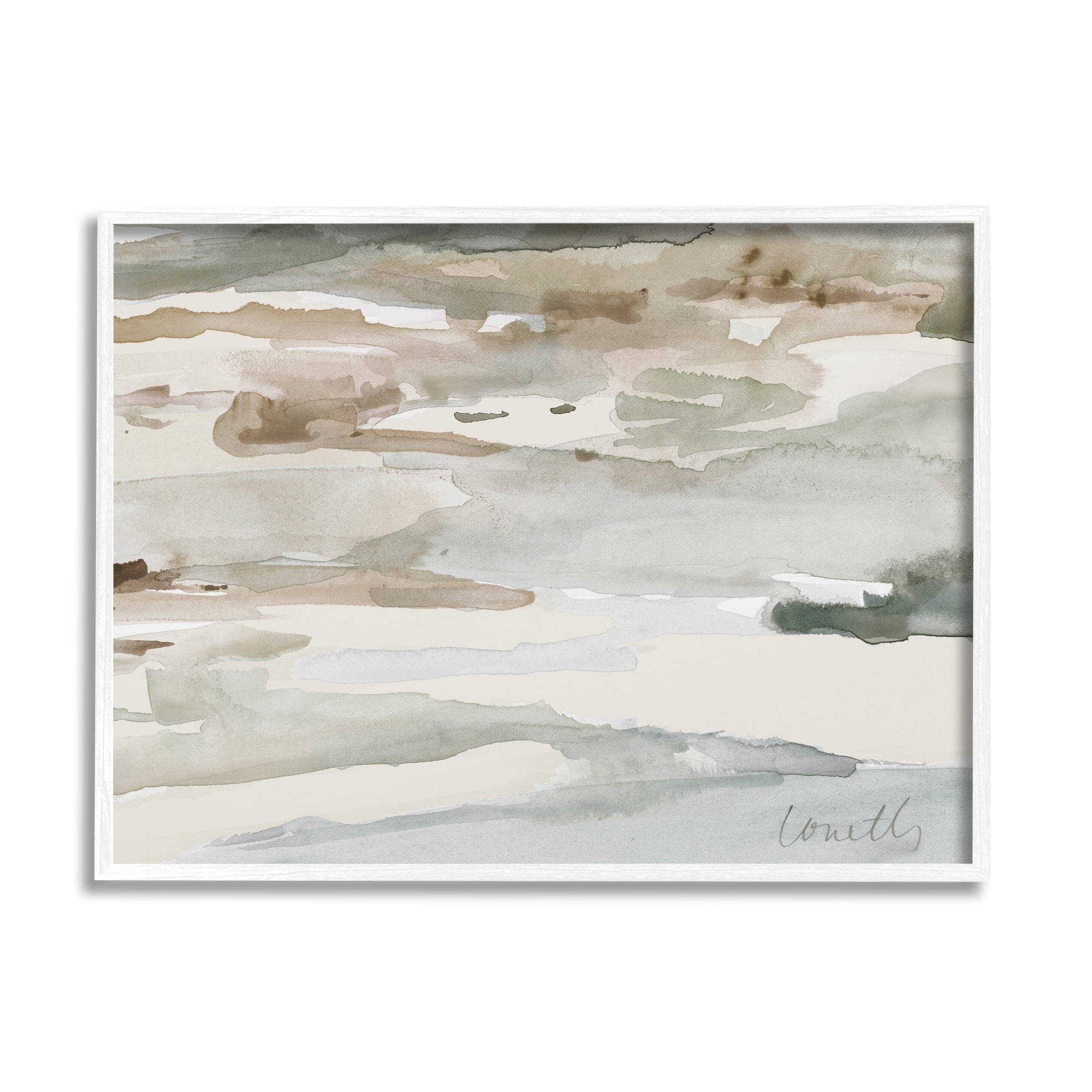 Lanie Loreth Mountain River Dry Creek Valley Watercolor 24" x 30" Framed Painting Art Print, by Stupell Home Décor