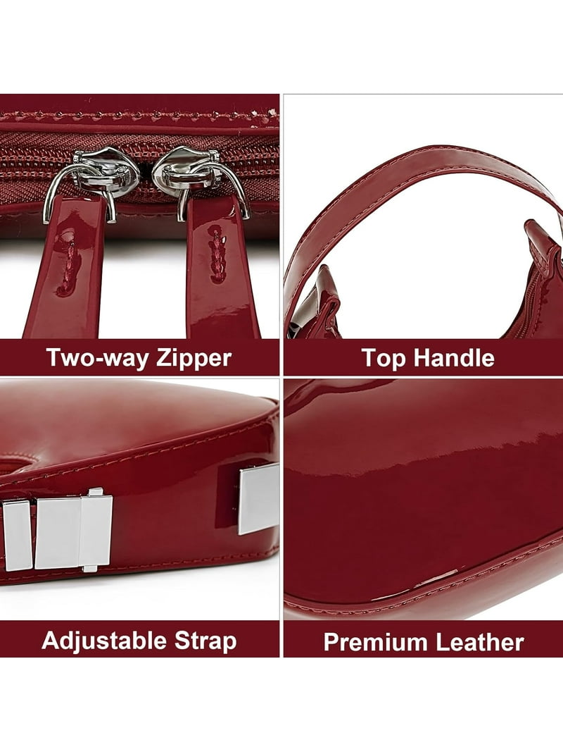 GZhLonKiMa Small Shoulder Bag Red Purse for Women Fall