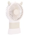 thumbnail image 3 of Ventilador portátil con forma de ciervo, ajustable en 3 velocidades, recargable por USB, compacto, para escritorio y mano, color blanco, 3 of 8