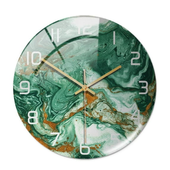 MarinaVida Acrylic Wall Clock Silent Non Ticking Wall Clock, Quality Quartz Battery Operated Round Easy to Read Home/Office/Classroom/School Clock