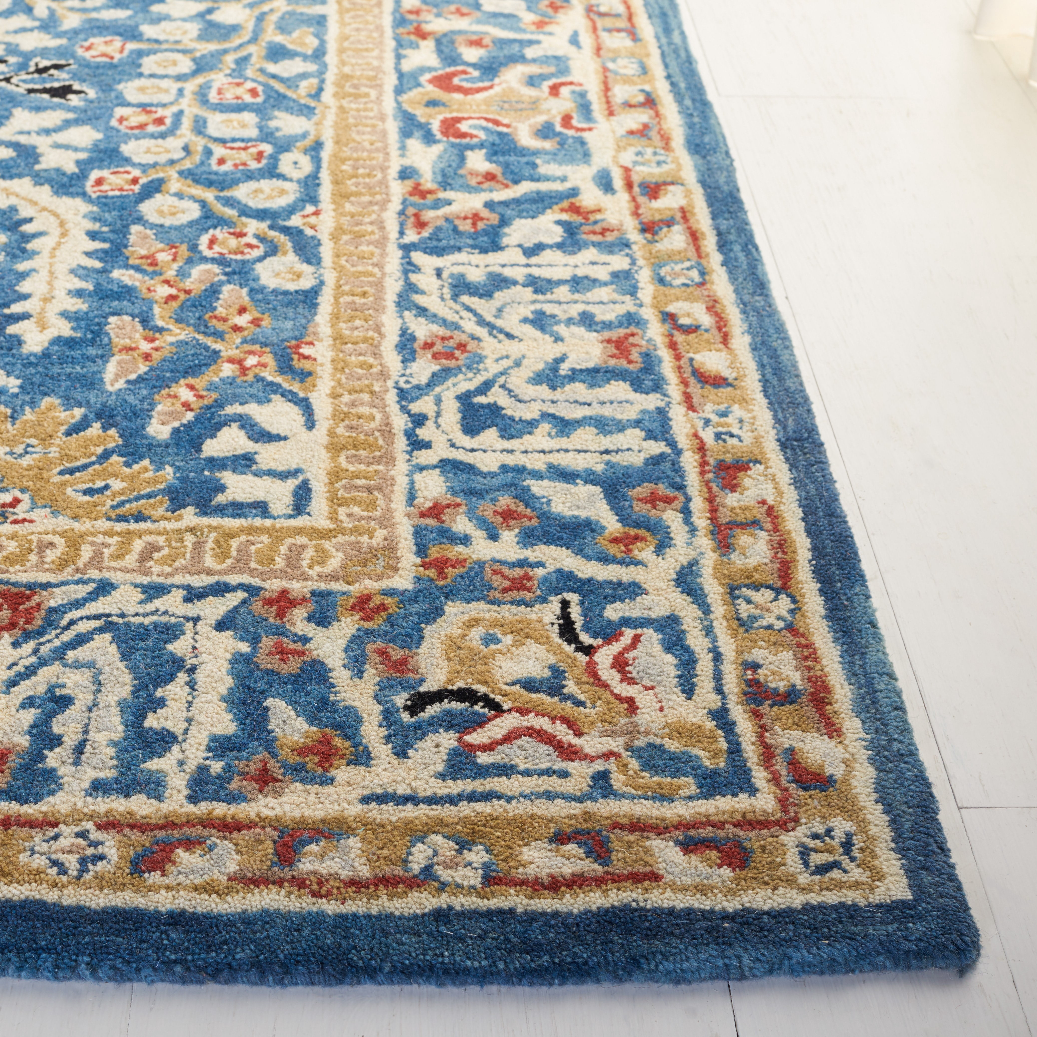 SAFAVIEH Antiquity Caelestinus Oriental Wool Area Rug, Dark Blue/Multi, 2' x 3'