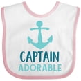thumbnail image 3 of Inktastic Captain Adorable, Boat Anchor, Sailor, Sailing Boys Baby Bib, 3 of 4