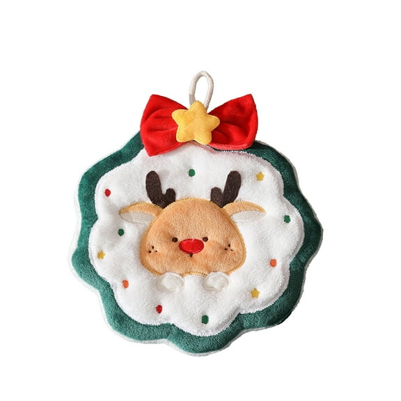 Christmas Reindeer Hand Towels Set - Festive Holiday Dish Towels and Kitchen Cloths for Home Decor, Ideal for Seasonal Decoration and Everyday Use