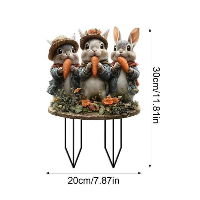 Easter Decorations Outdoor Garden Pile Easter Decoration Easter Garden Rabbit Decoration Easter Decoration Outdoor Retro Outdoor Spring Easter Rabbit Outdoor Garden Logo Easter