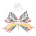thumbnail image 1 of Lentejuelas Mariposa Crop Top Danza Del Vientre Tribal Dance Wear Club Bra Tops Blanco SM SunniMix Top corto de lentejuelas, 1 of 8