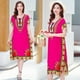 thumbnail image 2 of Vestido de verano para mujer, estilo bohemio, elegante, con mangas murciélago, informal, holgado Rosado, 2 of 8