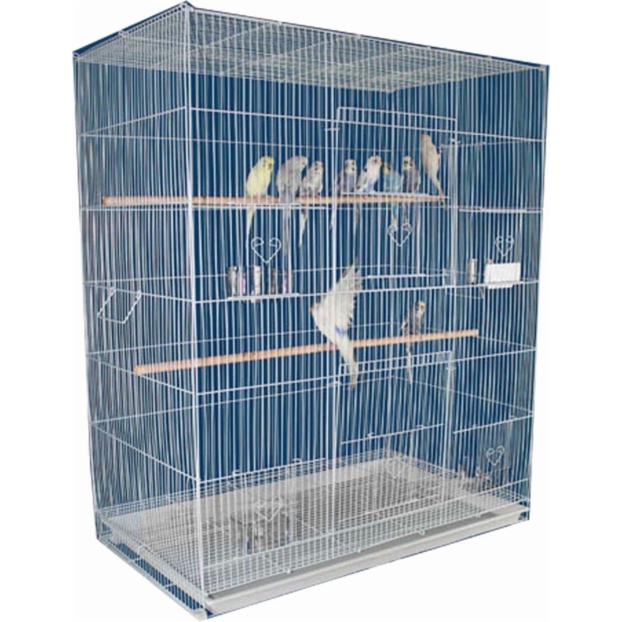 36" X-Large Flight Bird Breeding Breeder Cage With 3/8-inch Bar Spacing for Small Size Parakeet Lovebird Canary Aviary Budgie Finches