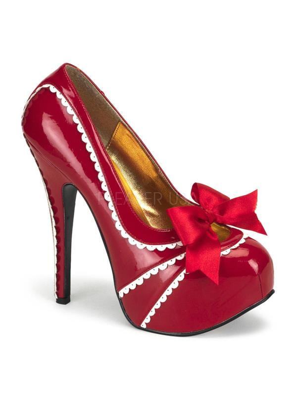 Bordello Shoes Teeze Red-Wht Pat Size: 8 Bordello Shoes Teeze Red-Wht Pat Size: 8