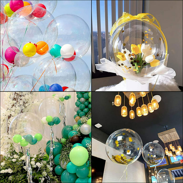 30 Inch Clear Bobo Balloons Bubble Balloons - 12 Pcs Wide Mouth Transparent  Balloons for Stuffing Wedding Birthday Party Christmas Valentines