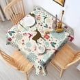 thumbnail image 2 of Multicolor Christmas Deer Pattern Square Tablecloth,Waterproof Square Table Cover,Wipeable Spillproof Washable Table Cover for Home Kitchen Party Decor 42"X42"(107x107cm), 2 of 6