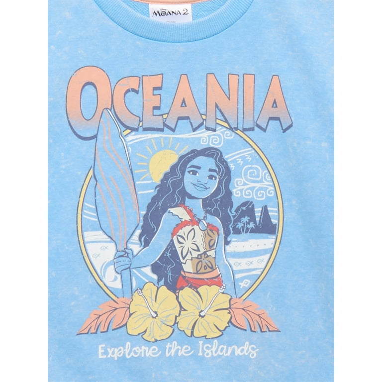 Disney Moana 2 Toddler Girls Graphic Sweatshirt, Sizes 12M Disney Moana 2 Toddler Girls Graphic Sweatshirt, Sizes 12M