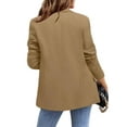 thumbnail image 2 of MAWCLOS Manteau pour Femmes, Blazer à Manches Longues, Vestes de Bureau, Manteau de Travail Décontracté, Kaki G, 2 of 3
