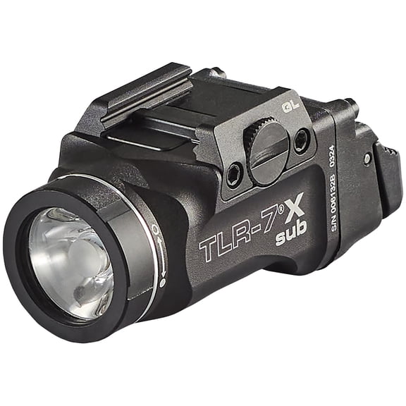 Streamlight TLR-7 X sub USB 500 Lumens LED Weapon Light, CR123A, Black, Glock 43X/48 MOS/43X/48 Rail