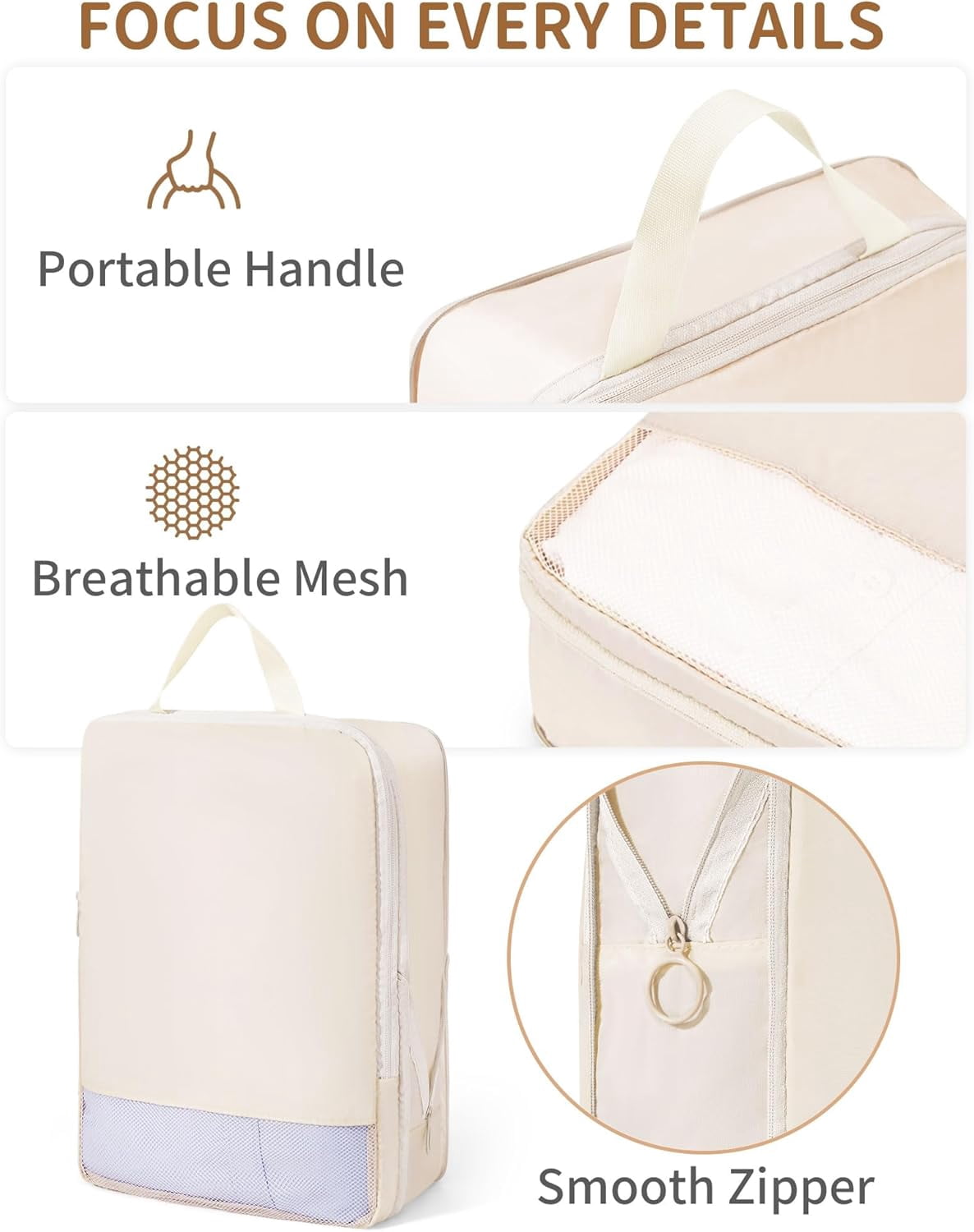 Compression Packing Cubes 11 Set, Suitcase Organizers, Luggage Organizer Bags for Storage, Extendable Packing Cubes for Travel Compression, Travel Essentials