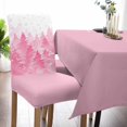 thumbnail image 6 of Chair Covers for Dining Room Set of 4,Christmas Pink Xmas Tree Forest Stretch Seat Protector Removable Washable Chairs Slipcovers for Kitchen Banquet Wedding Hotel,Golden Winter Snowflakes White, 6 of 6